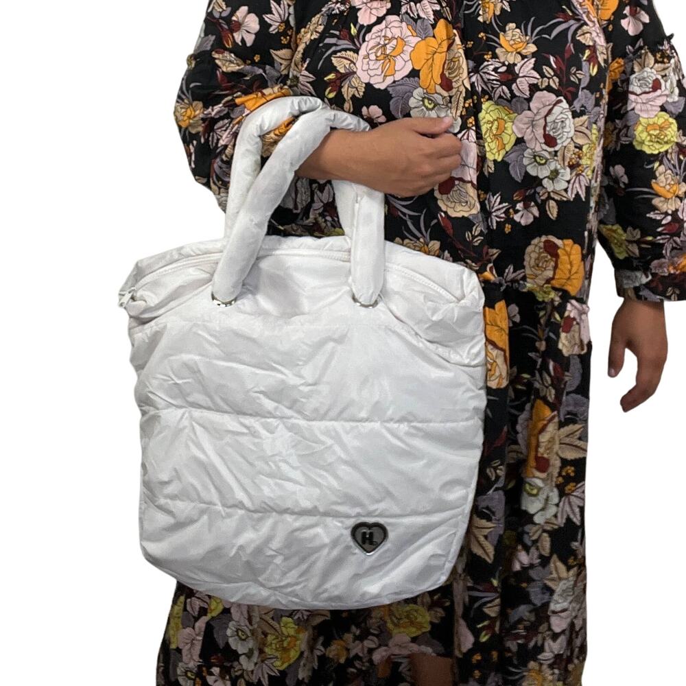 Harajuku Lovers Puffer Tote White Bag